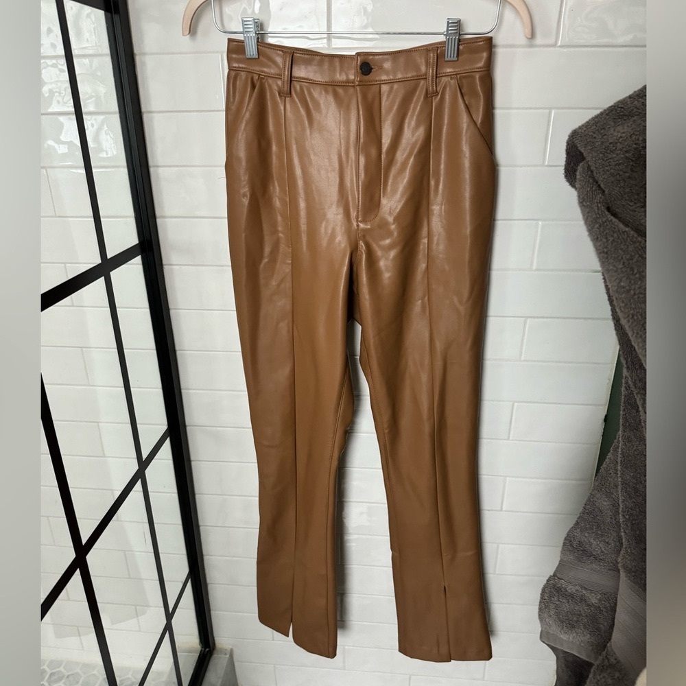 Ambercrombie & fitch curve love faux leather split hem pants.Stretchy so cute on